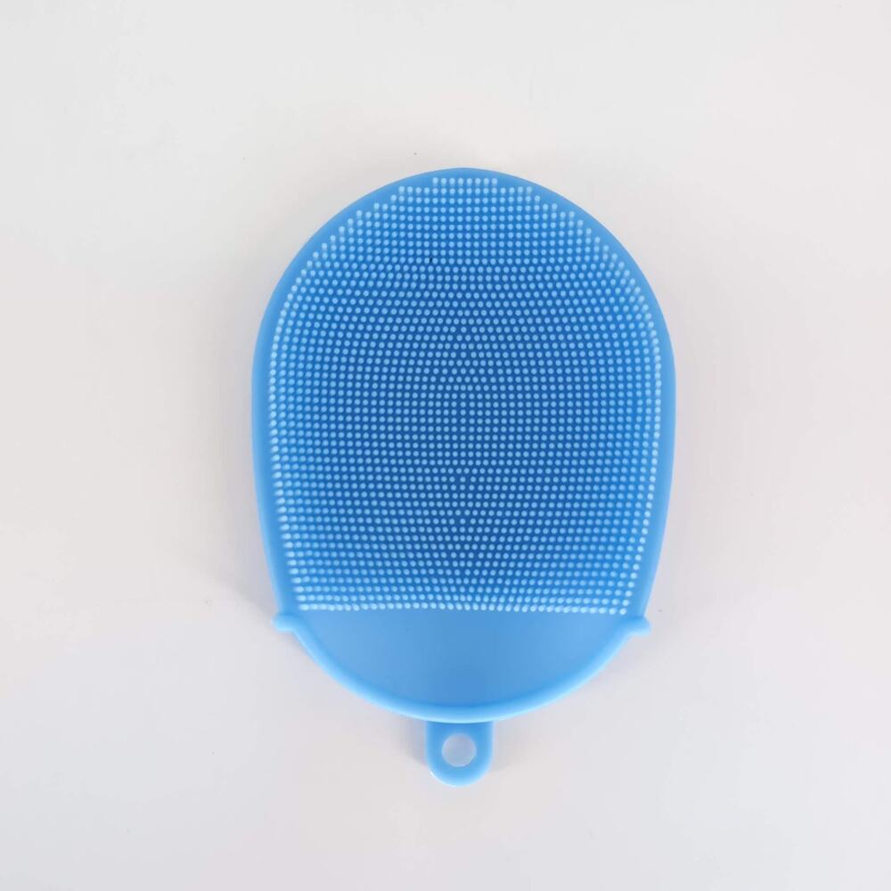 Double Sided Blue Silicone Glove Type Body Scrubber / Bath Brush  - New / Unused